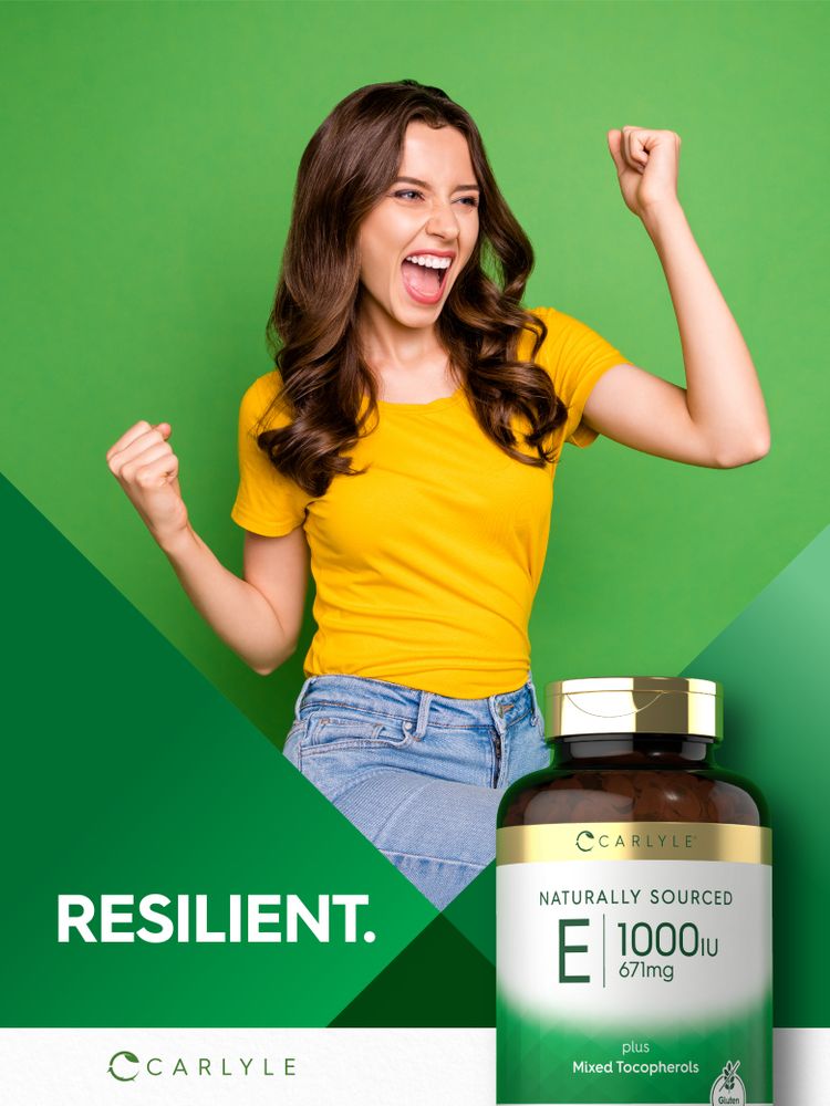 Vitamina E más Tocopheroles Mixtos 1000 UI | 120 Cápsulas Blandas