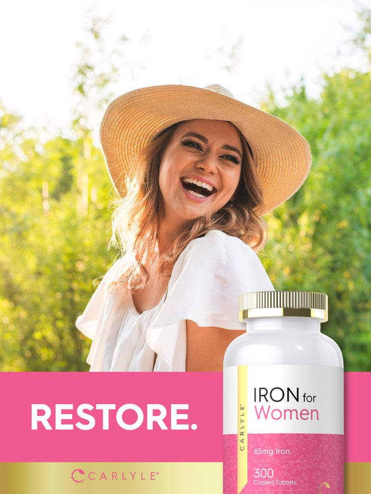 Hierro para Mujeres 65mg | 300 Tabletas
