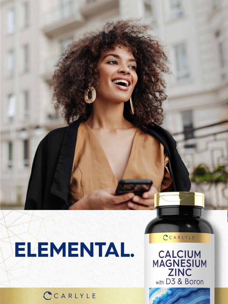 Calcio Magnesio Zinc con Vitamina D3 y Boro | 300 Cápsulas