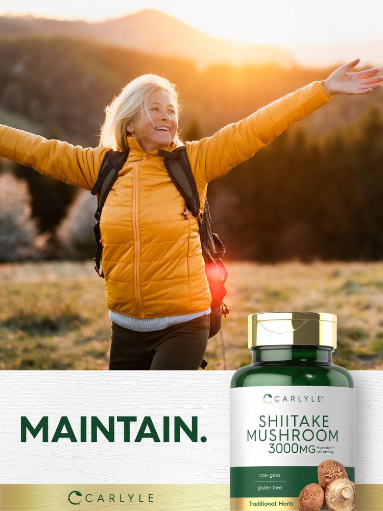 Shiitake Mushroom 3000mg per serving | 200 Capsules