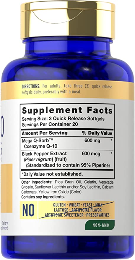 CoQ10 600mg per serving | 60 Softgels