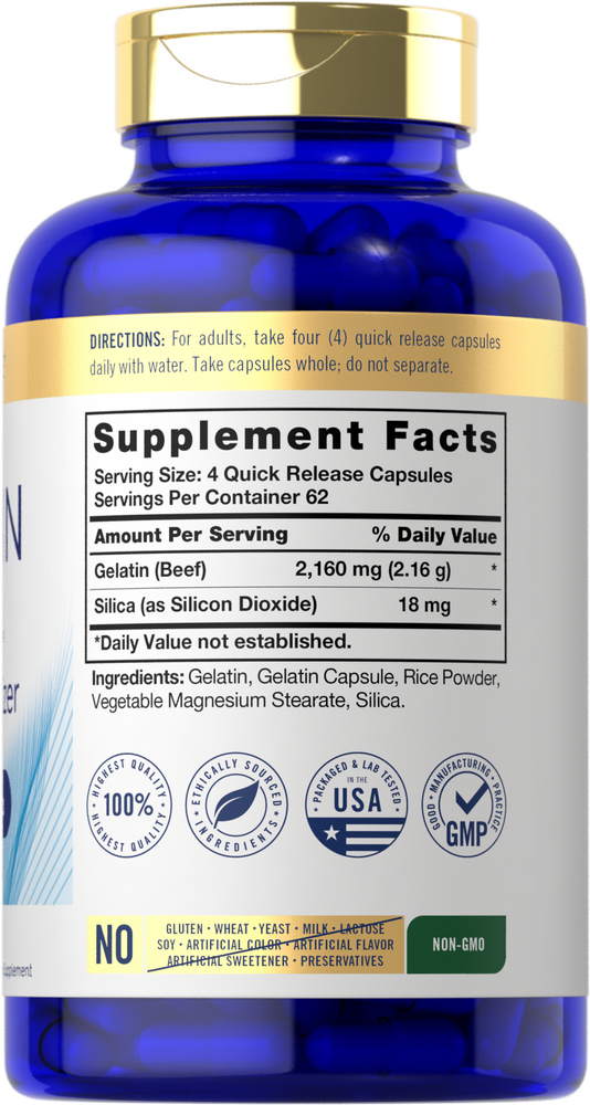 Gelatina 2160mg con Silica Optimizer | 250 Cápsulas