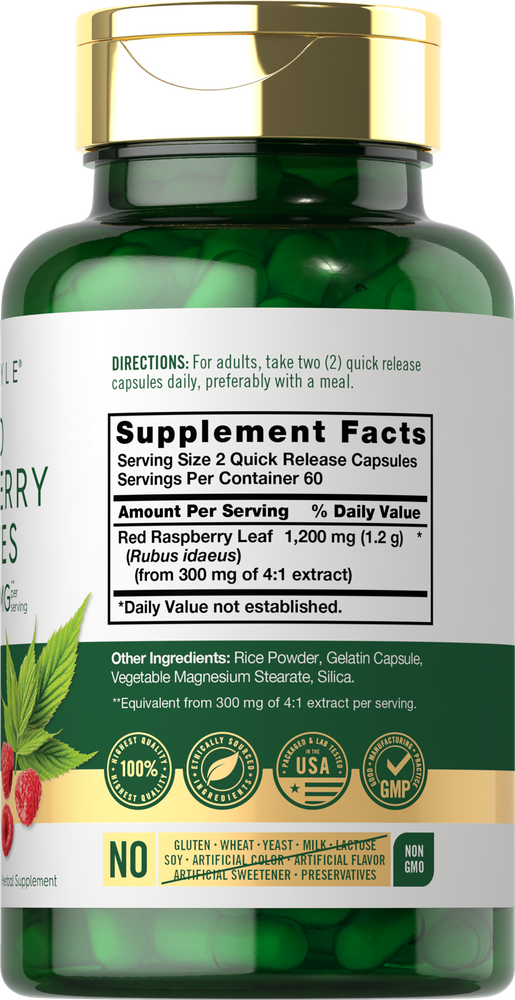 Red Raspberry Leaves | 120 Capsules