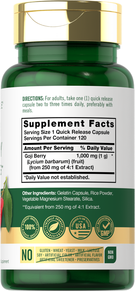 Goji Berry 1000mg | 120 Capsules