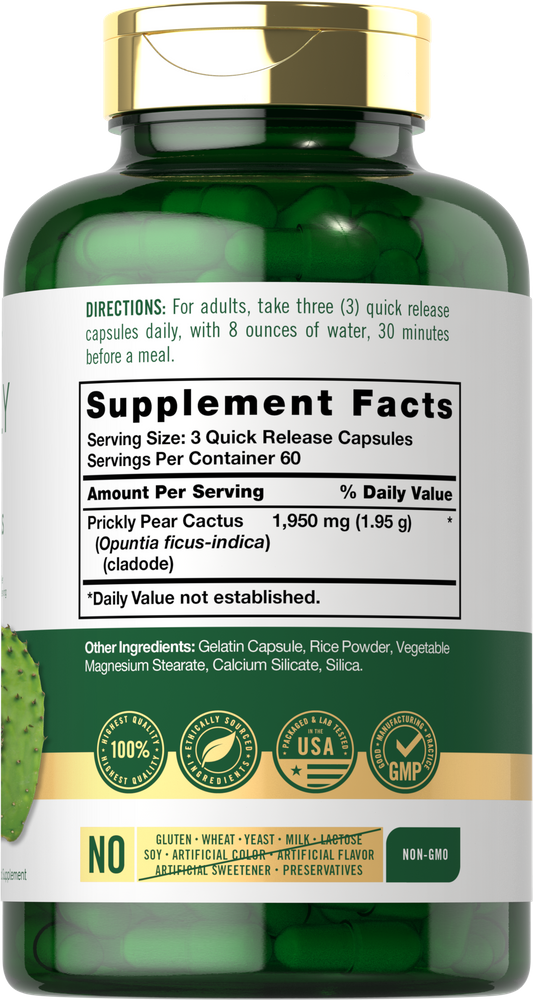 Prickly Pear 1950mg per serving | 180 Capsules
