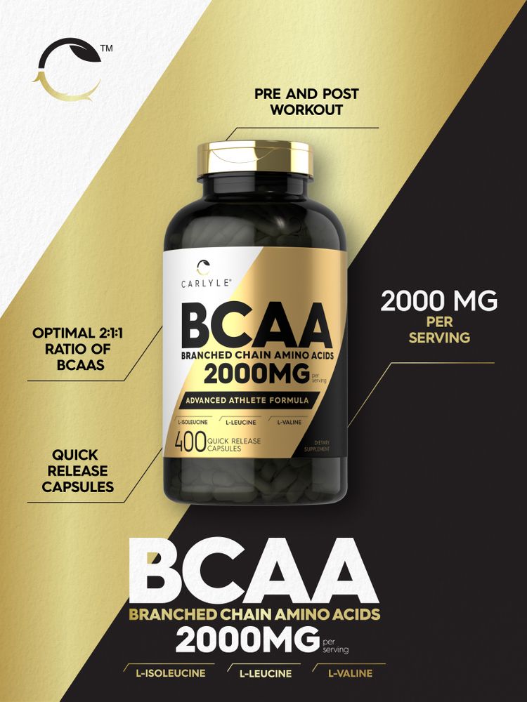 BCAA 2000mg per serving | 400 Capsules