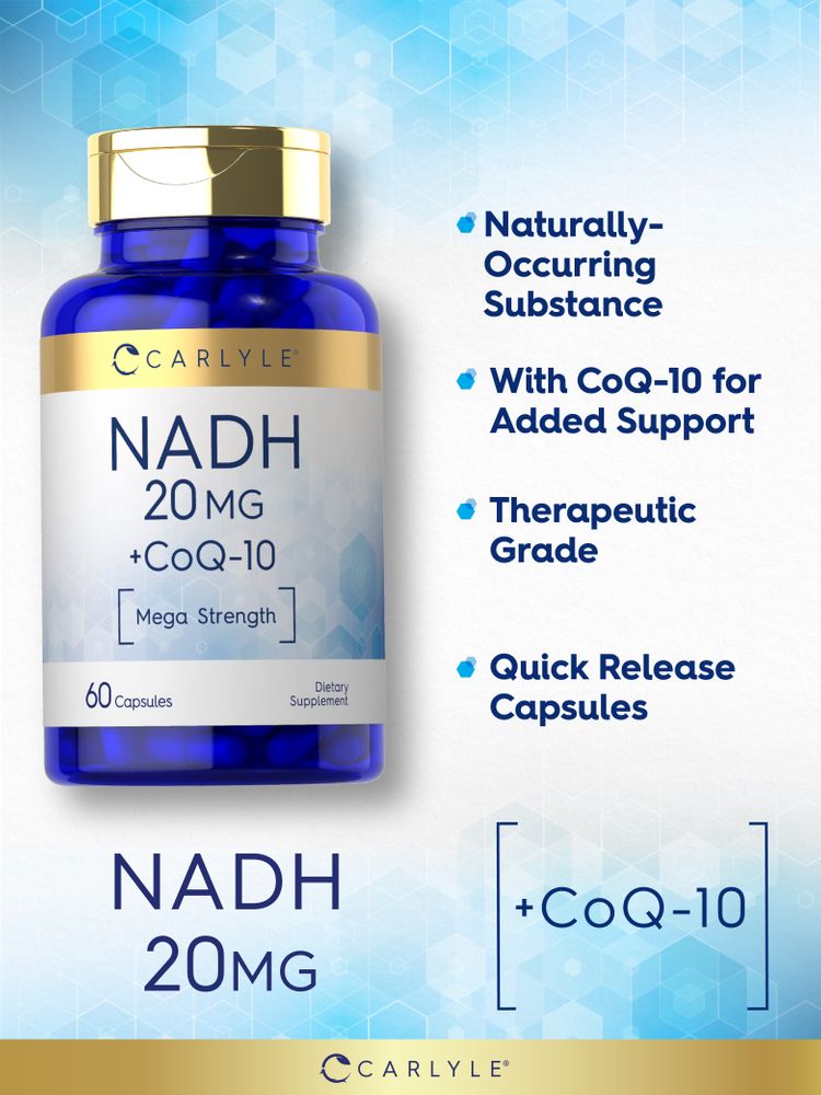 NADH CoQ10 20mg | 60 Capsules