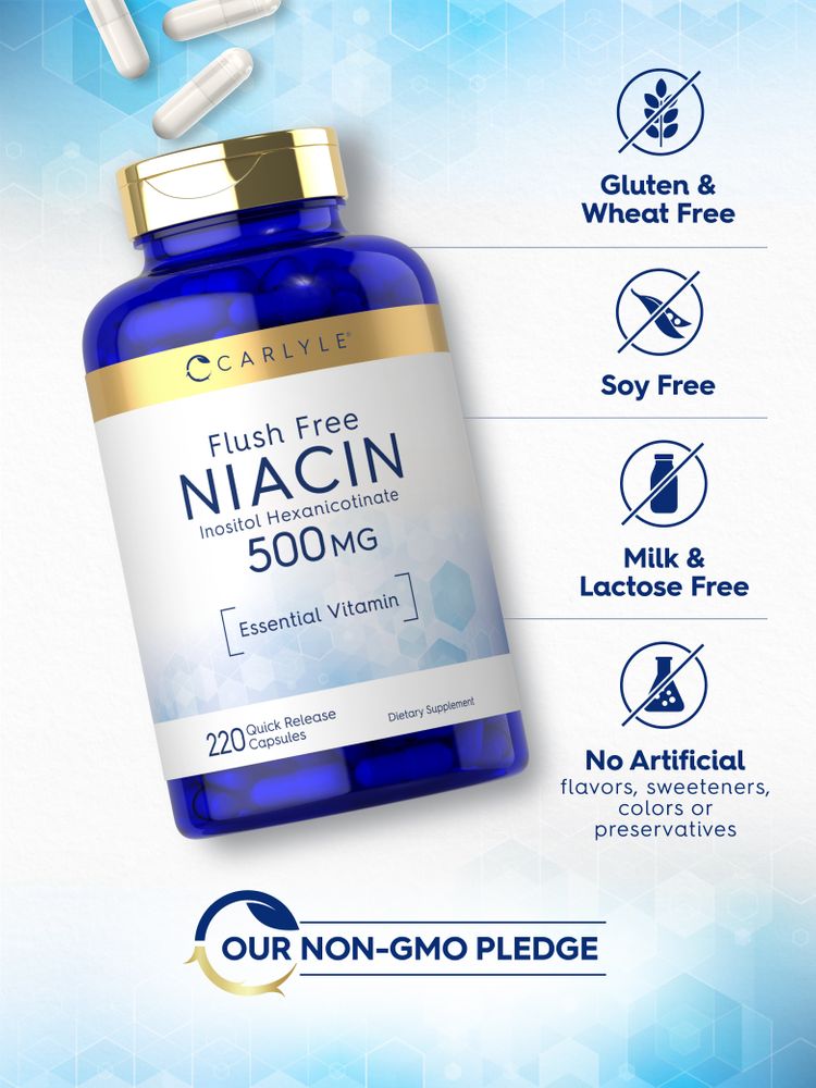 Niacin 500mg | 220 Capsules