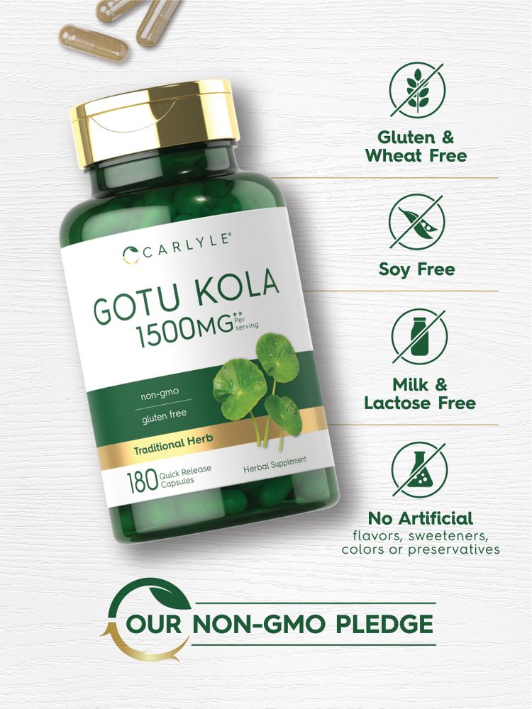 Gotu Kola 1500mg per dose | 180 Capsule
