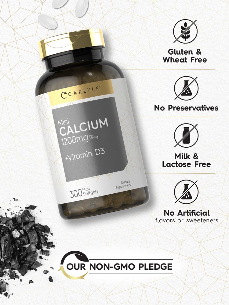 Calcium mit Vitamin D-3 | 300 Weichkapseln