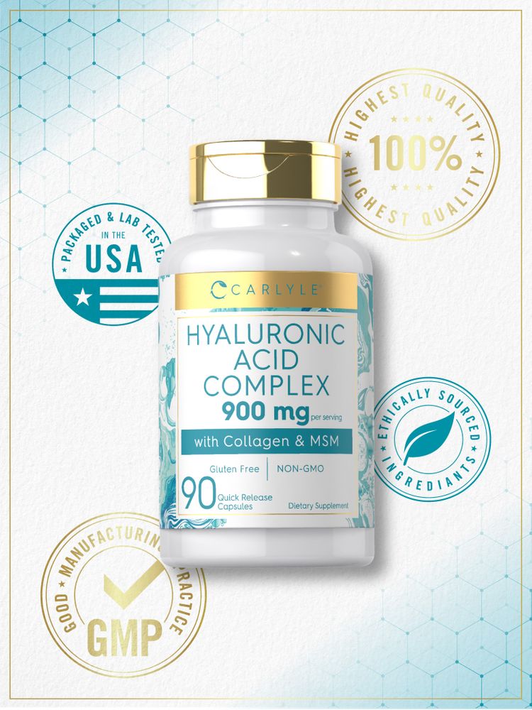 Colágeno con Ácido Hialurónico 900mg por porción | 90 Cápsulas