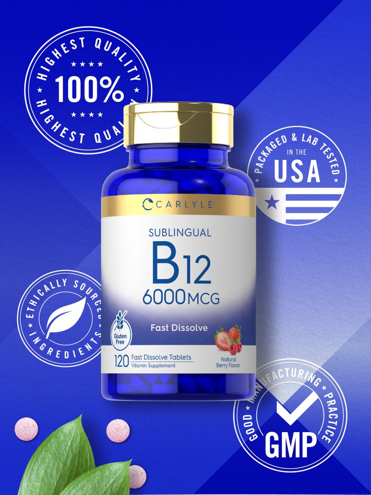 Vitamine B-12 6000 mcg | 120 Comprimés