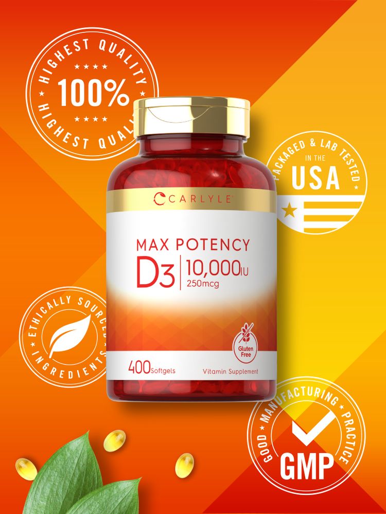 Vitamina D-3 10000IU | 400 Cápsulas