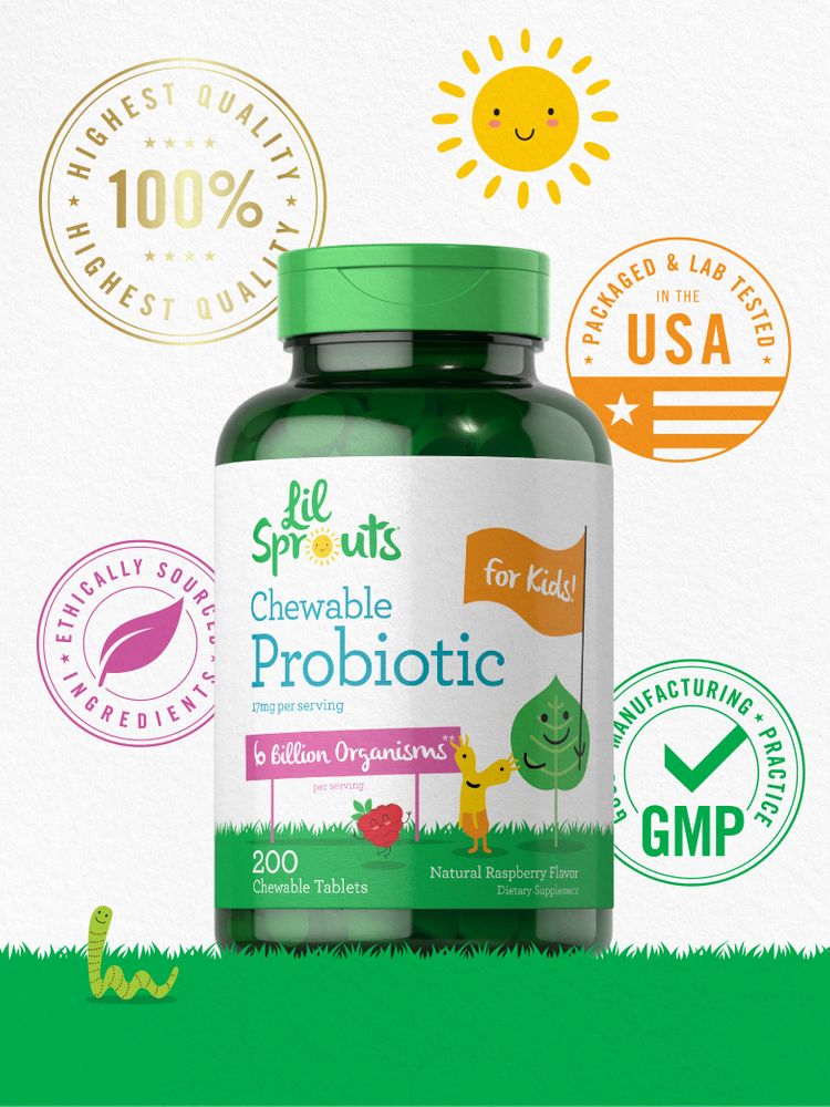 Probiotic for Kids 6 Billion CFUs | 200 Tablets