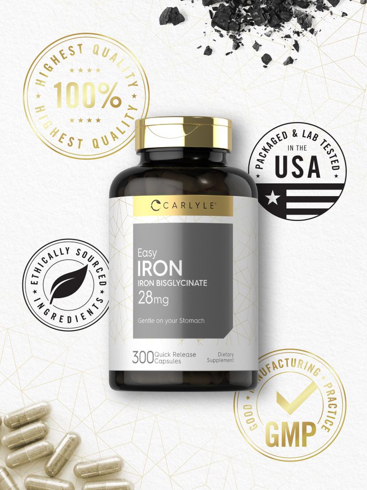 Iron Bisglycinate 28mg | 300 Capsules