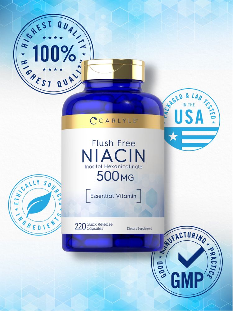 Niacin 500mg | 220 Capsules