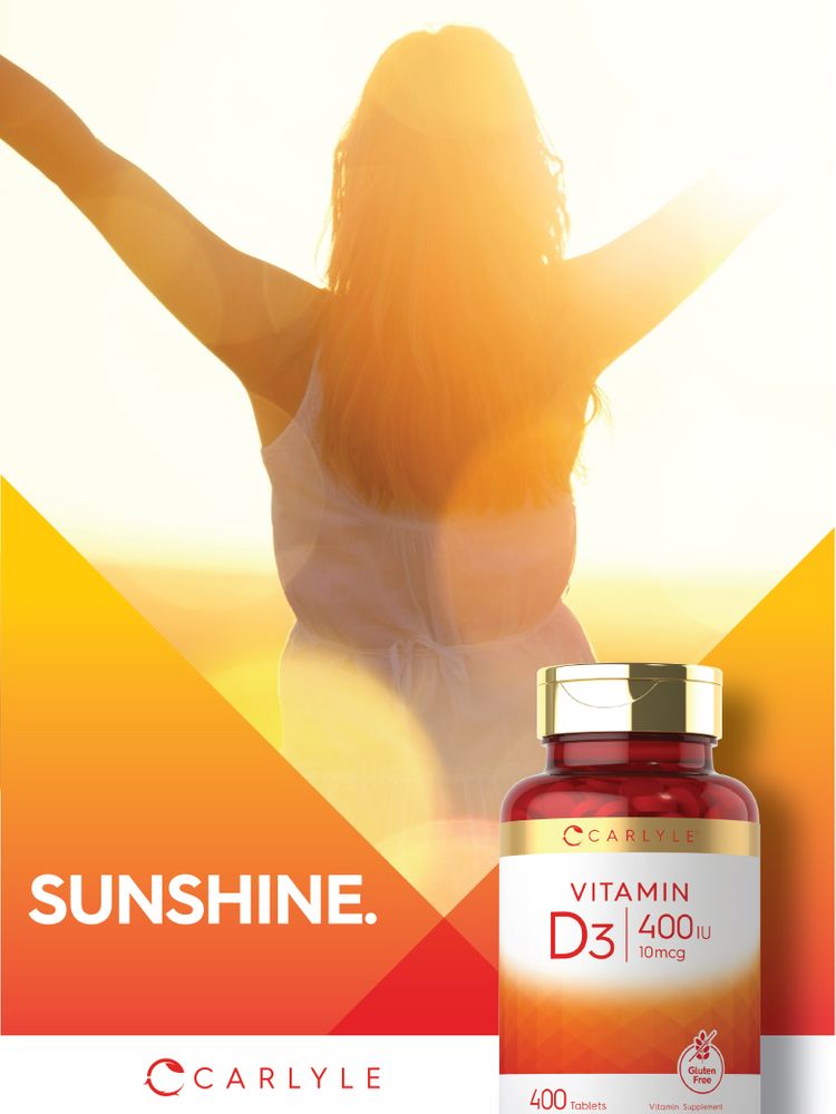 Vitamina D-3 400IU | 400 Tabletas