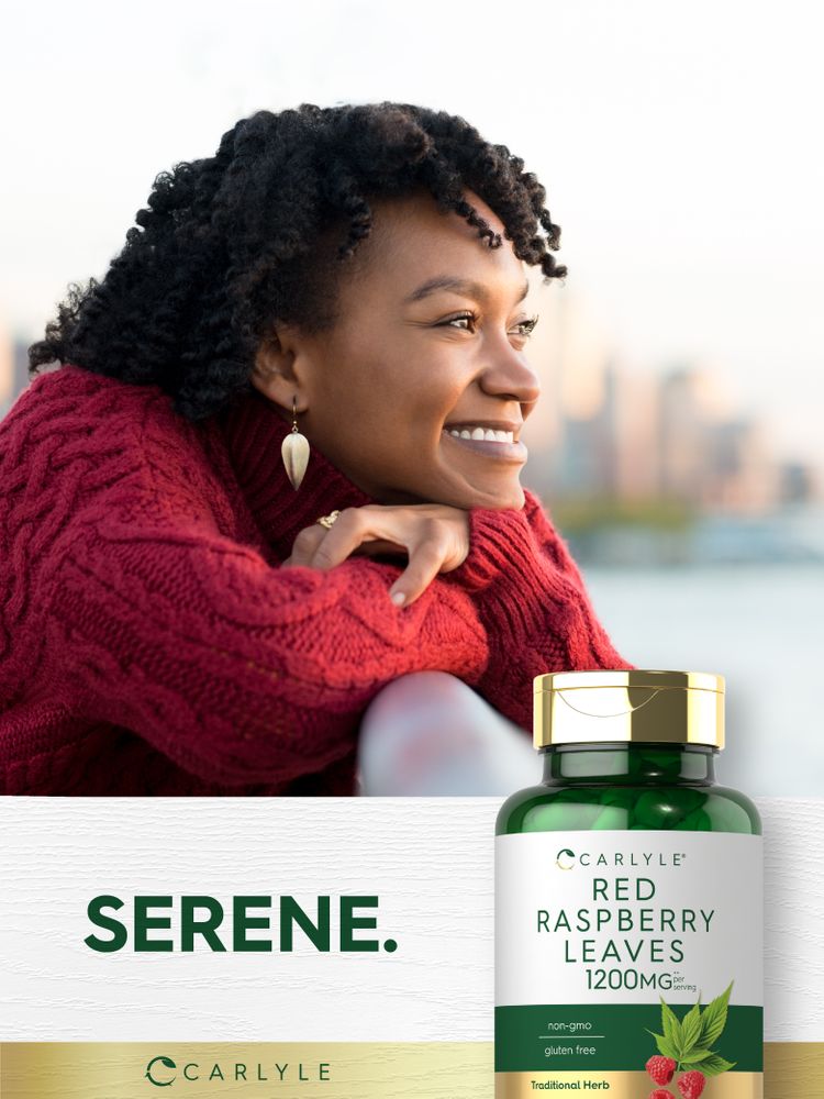 Red Raspberry Leaves 1200mg per serving | 120 Capsules