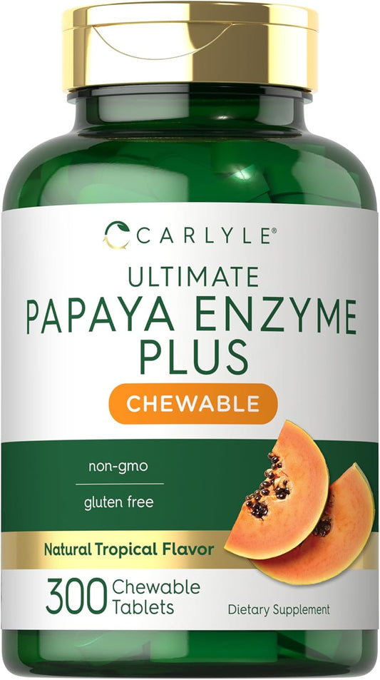 Enzima de Papaya | 300 Tabletas Masticables