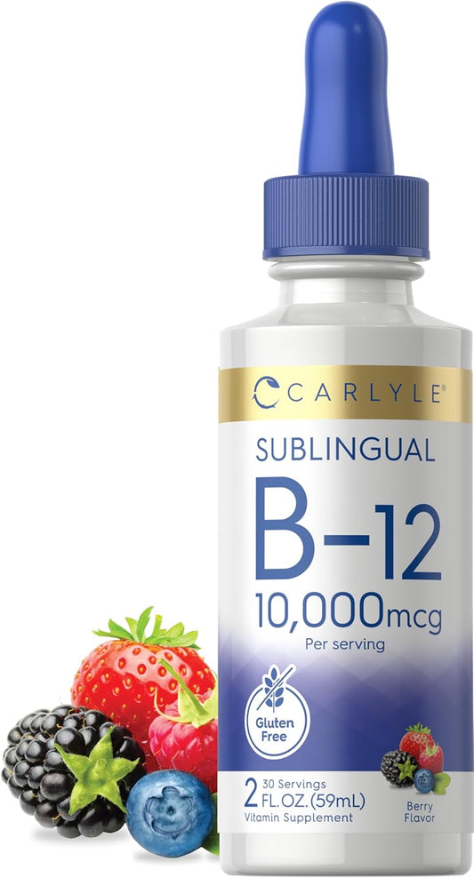 Vitamina B-12 10000 mcg por porción | Líquido de 2 oz