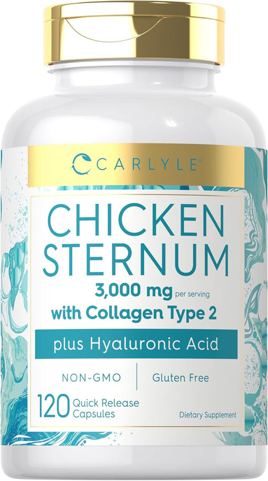 Cartilagem de Esterno de Frango com Colágeno 3000mg por porção | 120 Cápsulas