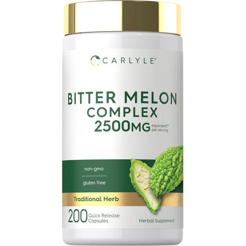View 1 Carlyle Bitter Melon Complex 2500mg equivalent per serving, 200 Quick Release Capsules, non-gmo, gluten free, Herbal Supplement.
