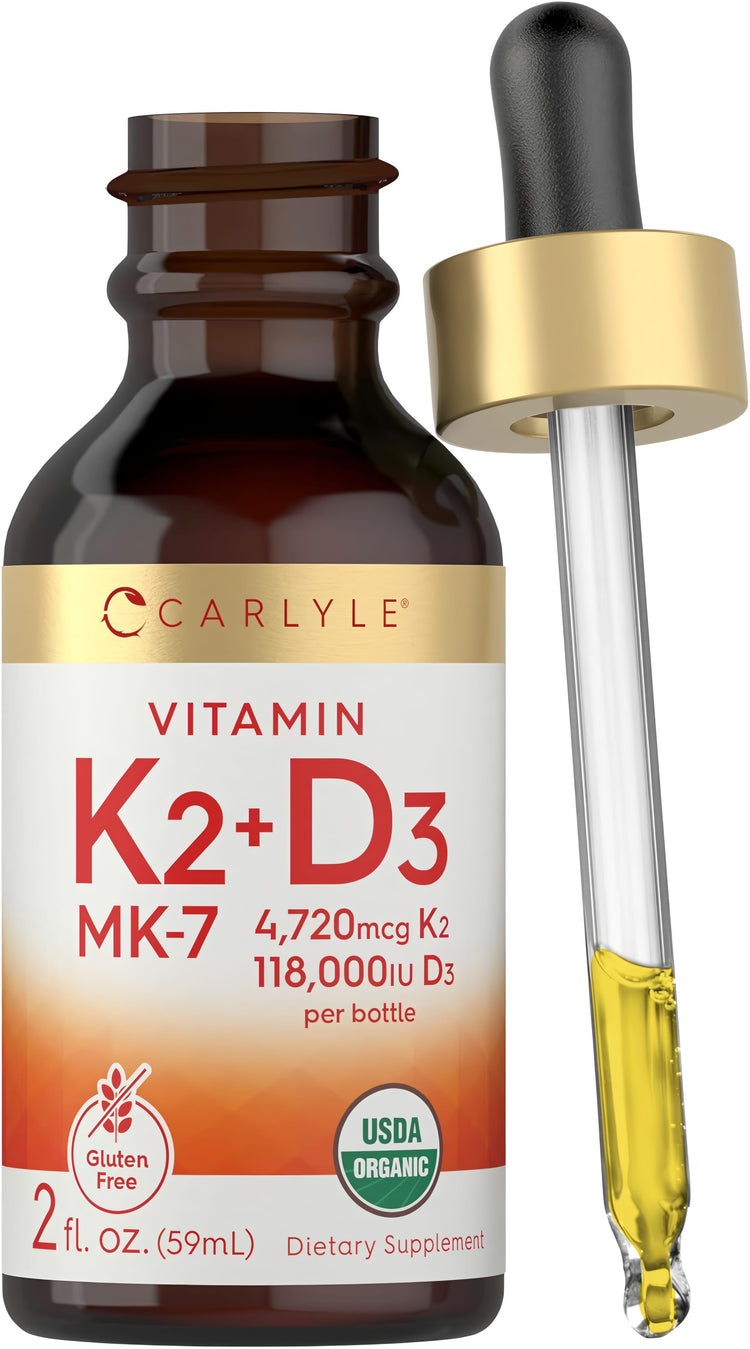 Vitamine K-2 avec Vitamine D-3 | 2oz Liquide