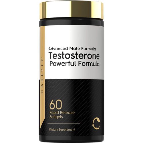 View 1 Carlyle Advanced Male Formula Testosterone, 60 rapid release softgels, powerful dietary supplement.