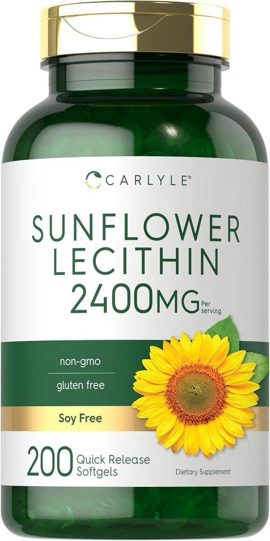 Sunflower Lecithin 2400mg per serving | 200 Softgels