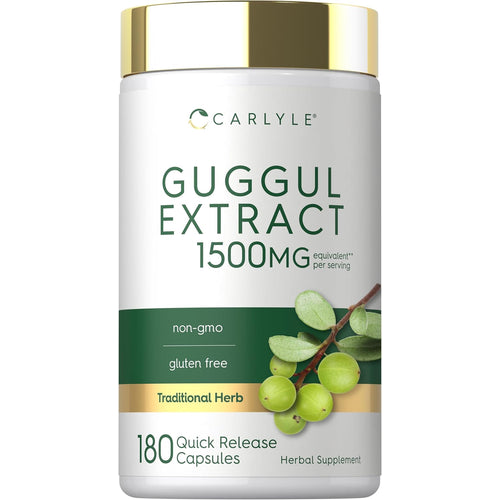 View 1 Guggul Extract 1500MG per serving with 180 Quick Release Capsules, Herbal Supplement.