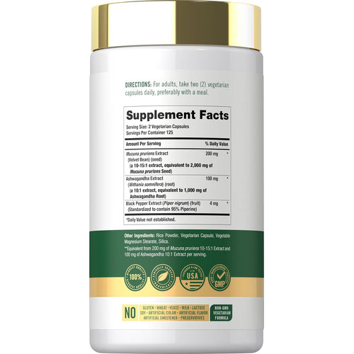 View 2 Mucuna com Ashwagandha | 250 Cápsulas
