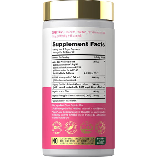 View 2 Women's Probiotic for Vaginal Moisture | with Slippery Elm and Pineapple