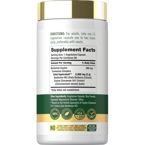 View 2 Berberine with Ceylon Cinnamon | 60 Capsules