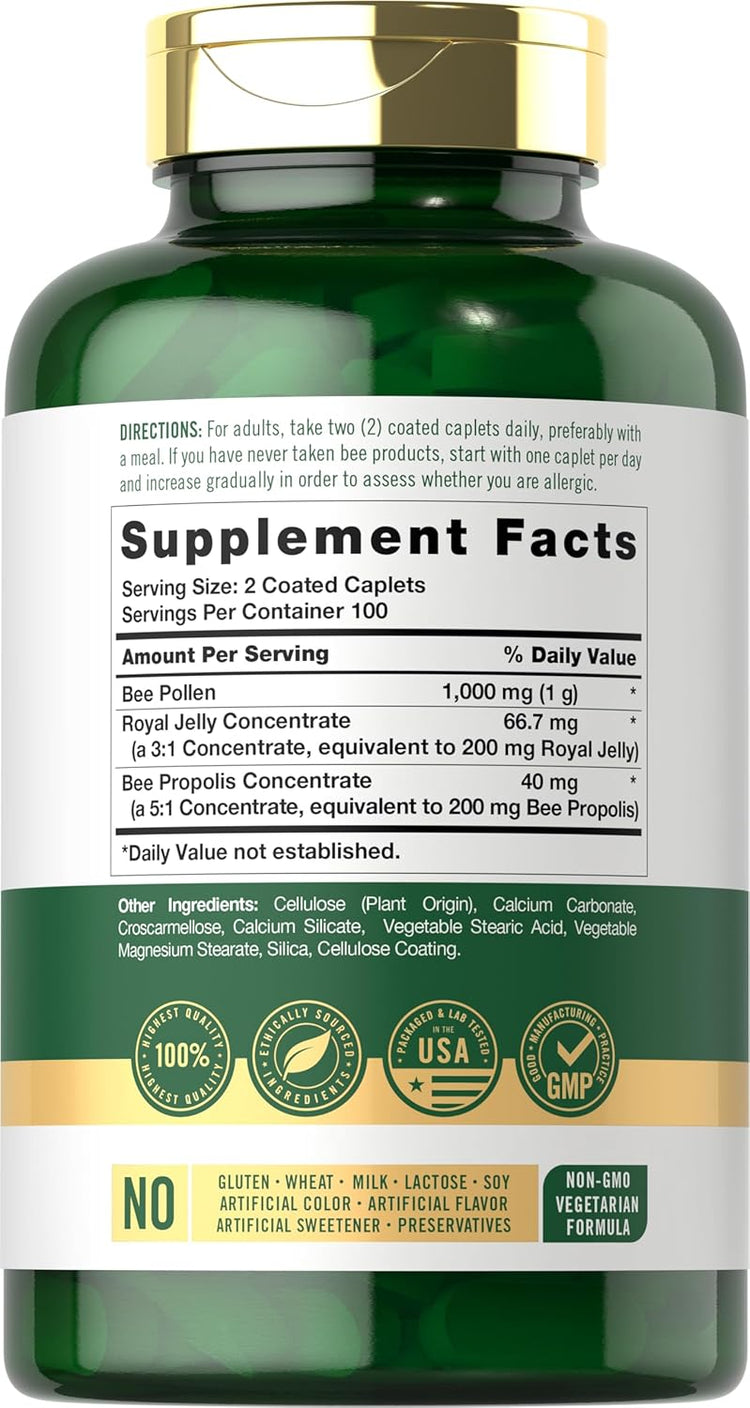 Bee Pollen 1000mg per serving | 200 Caplets