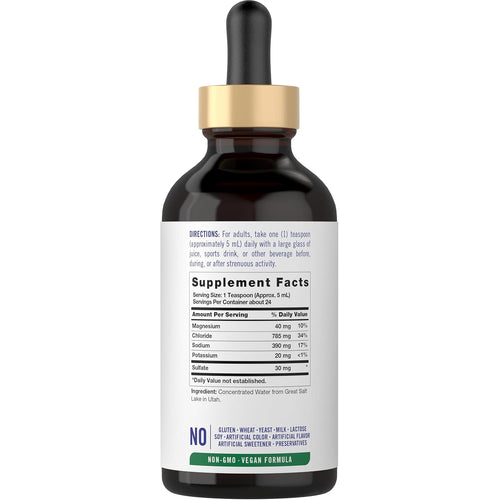 View 2 Supplement Facts panel for CL Carlyle Electrolyte Drops, 4 fl oz bottle.
