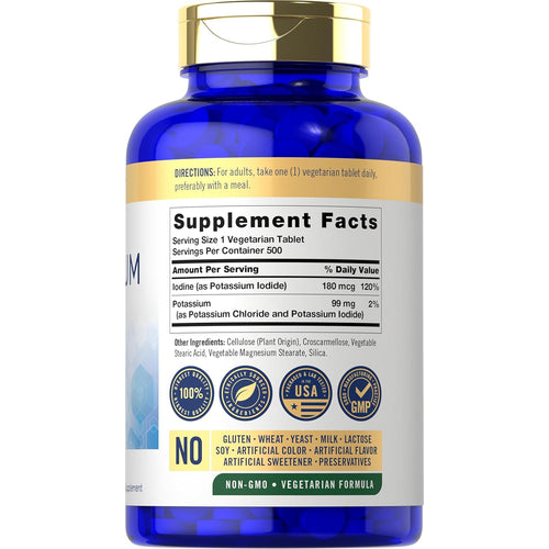 View 2 Potassium 99mg avec Iode | 500 Comprimés