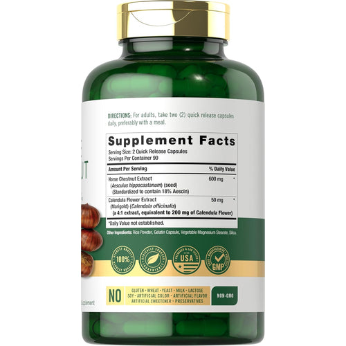 View 2 Castaño de Indias 600 mg por porción | 180 Cápsulas