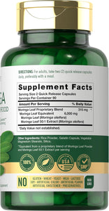 Moringa Oleifera 6000mg | 180 Capsules