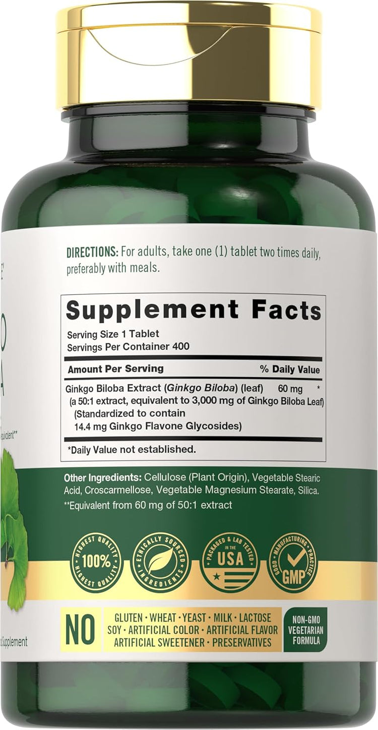 Ginkgo Biloba 3000mg | 400 Comprimés