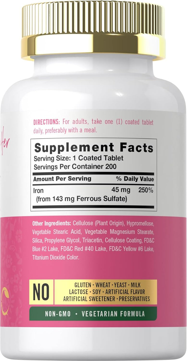 Iron for Women 45mg | 200 Tablets