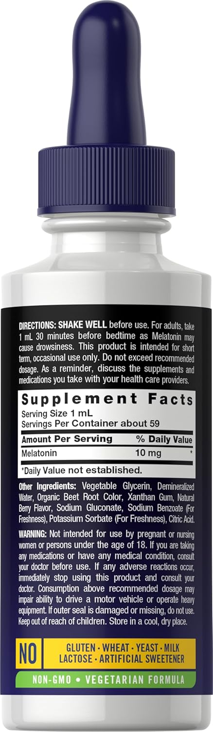 Melatonina 10 mg | 2 fl oz Gocce Liquide