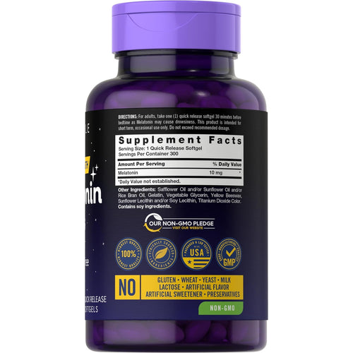 View 9 Melatonin 10mg | 300 Softgels