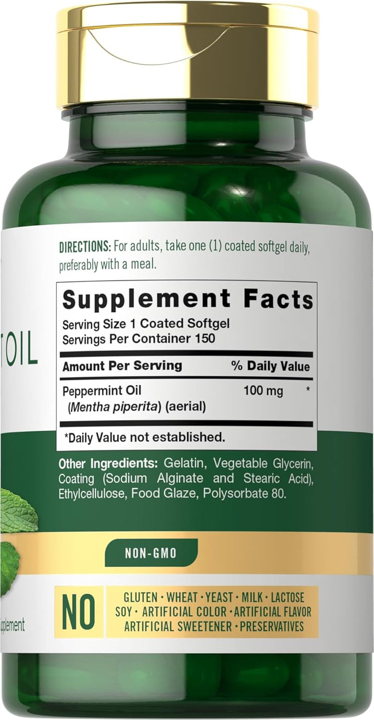 Peppermint Oil 100mg | 150 Softgels