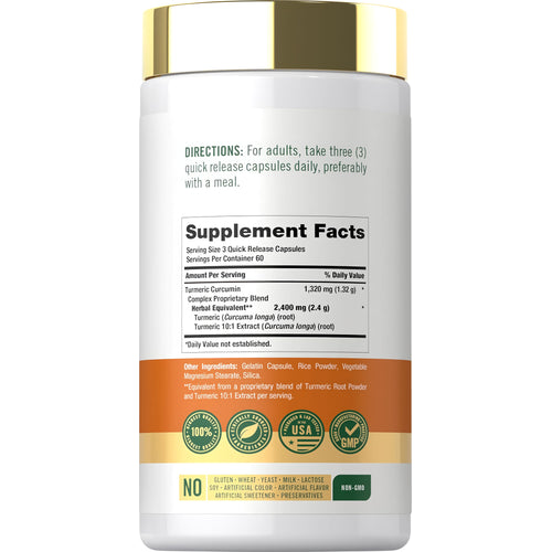 View 2 Turmeric Curcumin | 180 Capsules
