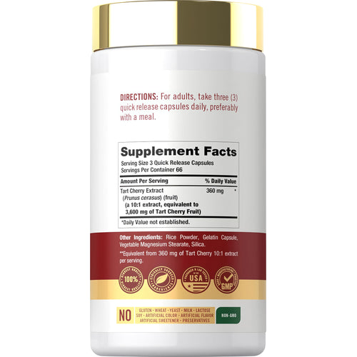 View 2 Tart Cherry Extract 3600mg per serving | 200 Capsules