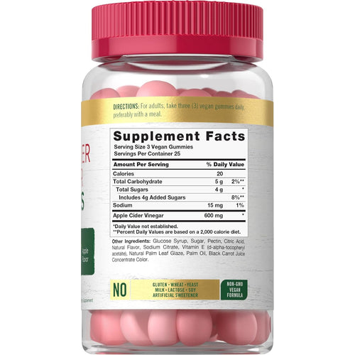 View 4 Apfelessig 600 mg pro Portion | 75 Gummies