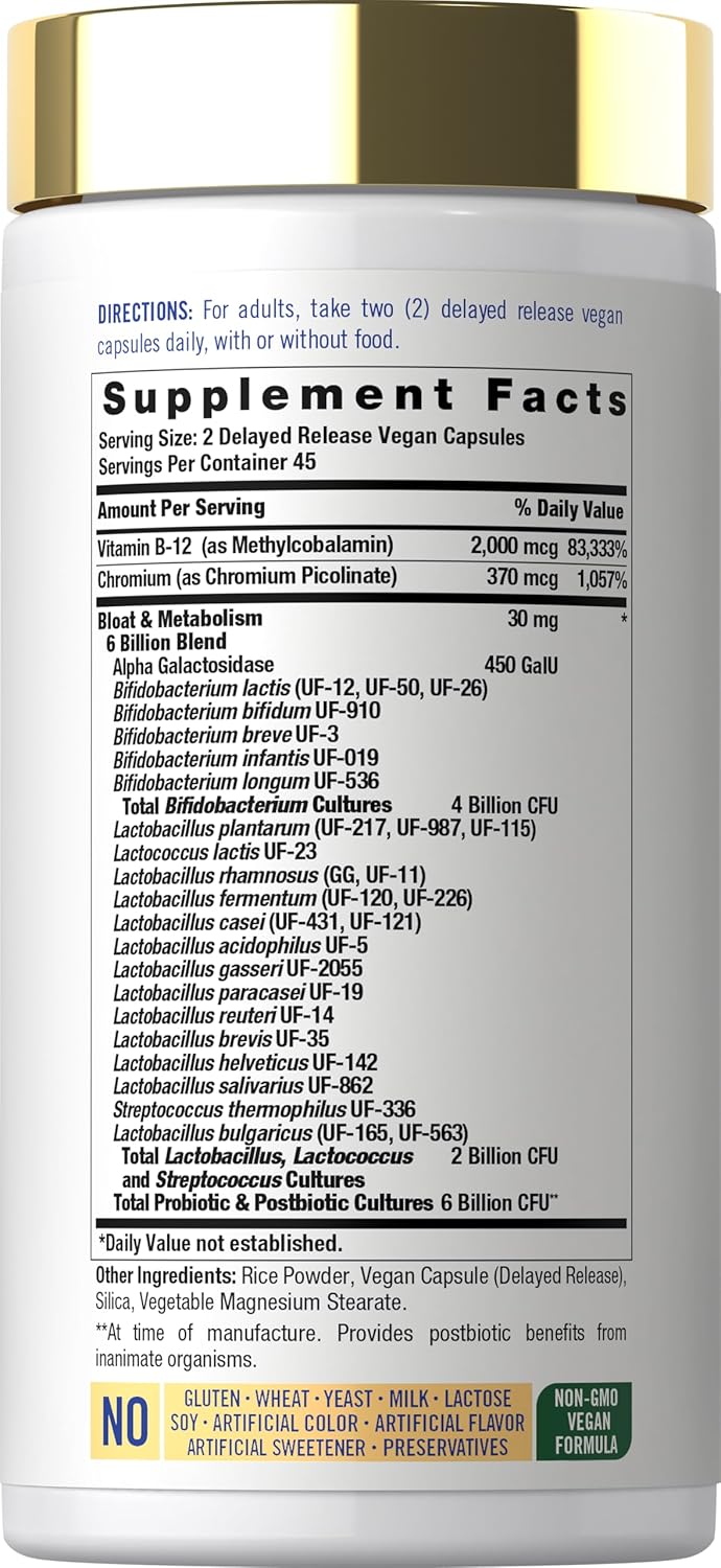 Probiótico para Inchaço e Metabolismo | 90 Cápsulas