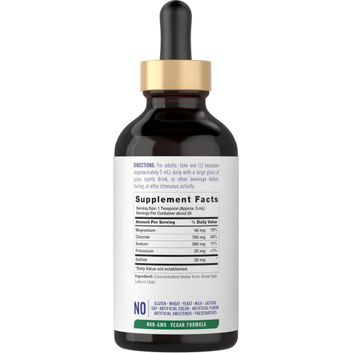 View 2 Supplement Facts for CL Carlyle Electrolyte Drops, 4 fl oz container.