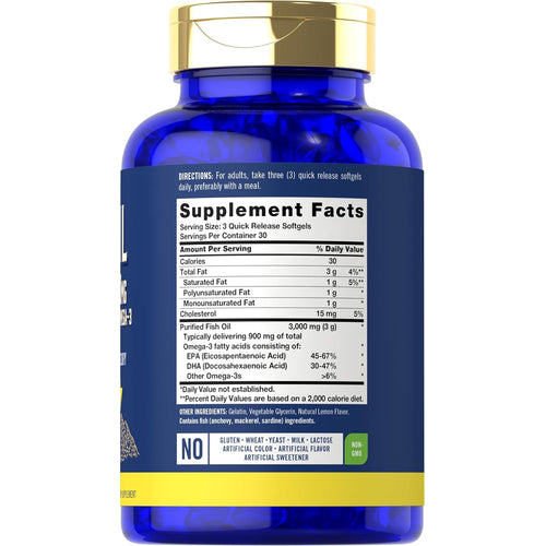 View 2 Fish Oil 3000mg per serving | 90 Softgels