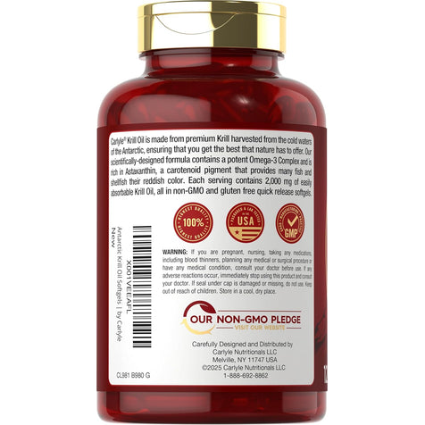 Antarctic Krill Oil 2000mg per serving | 120 Softgels